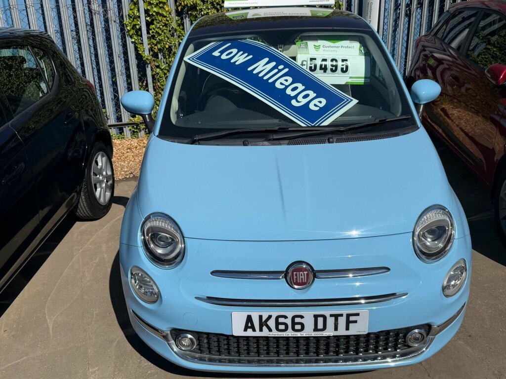 Fiat 500 1.2 Lounge Euro 6 Ss AK66DTF Blue #2