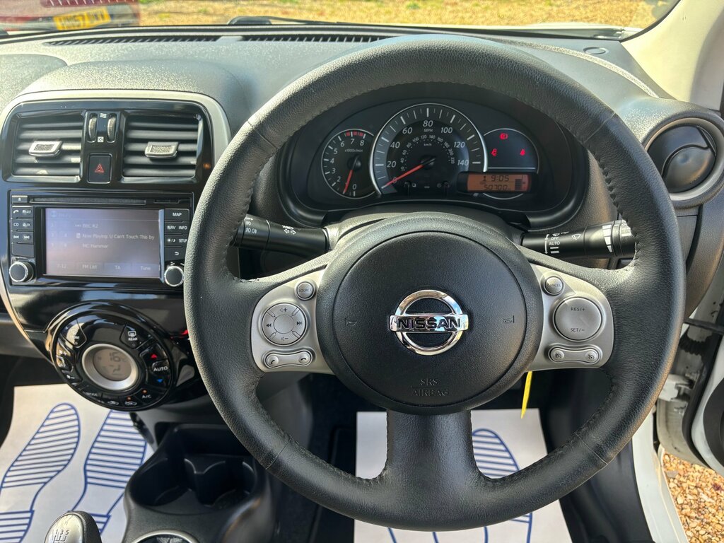 Nissan Micra 1.2 Tekna Hatchback Euro 5 80 P VU15WSX White #5