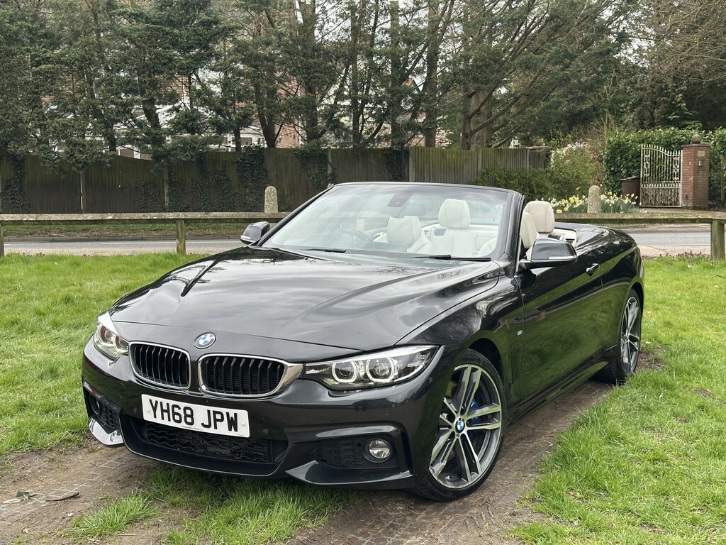 BMW 4 Series Convertible 3.0 430D M Sport Convertible 2019 YH68JPW Black #2