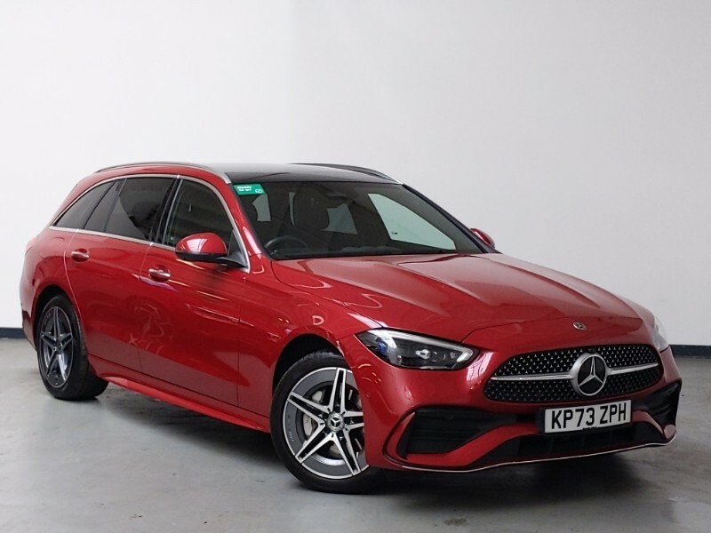Mercedes-Benz C Class C300e Amg Line Premium Plus 9G-tronic Red