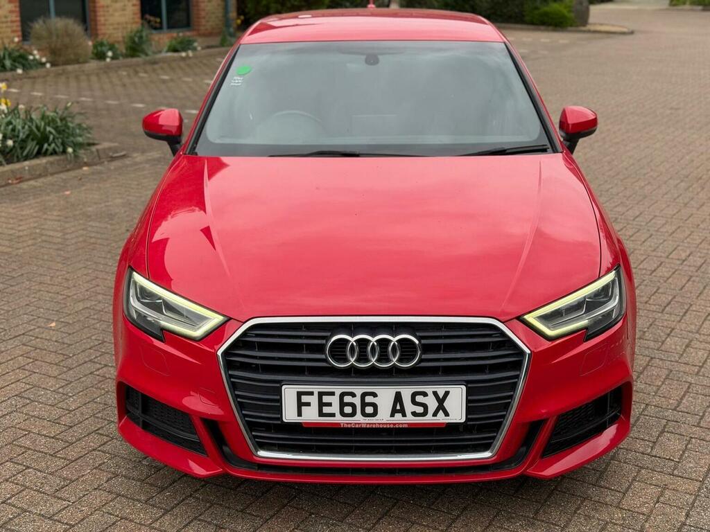 Audi A3 Hatchback 2.0 Tdi S Line Sportback S Tronic 6 FE66ASX Red #2