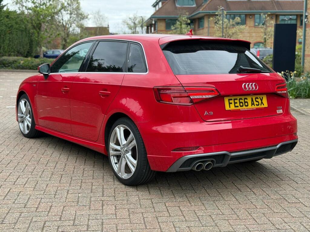 Audi A3 Hatchback 2.0 Tdi S Line Sportback S Tronic 6 FE66ASX Red #4