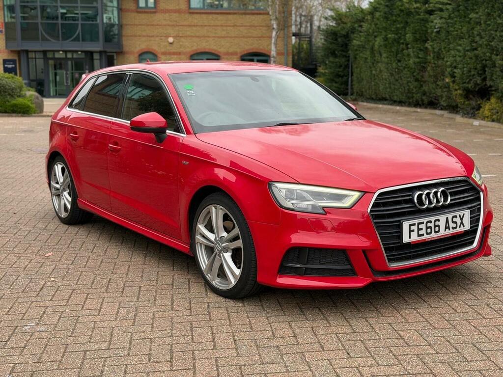 Audi A3 Hatchback 2.0 Tdi S Line Sportback S Tronic 6 Red
