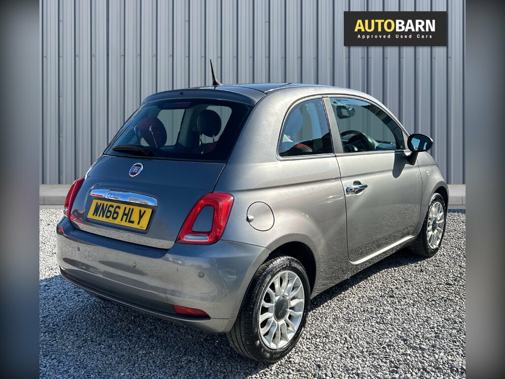 Fiat 500 1.2 Eco Pop Star Hatchback Euro WN66HLY Grey #3