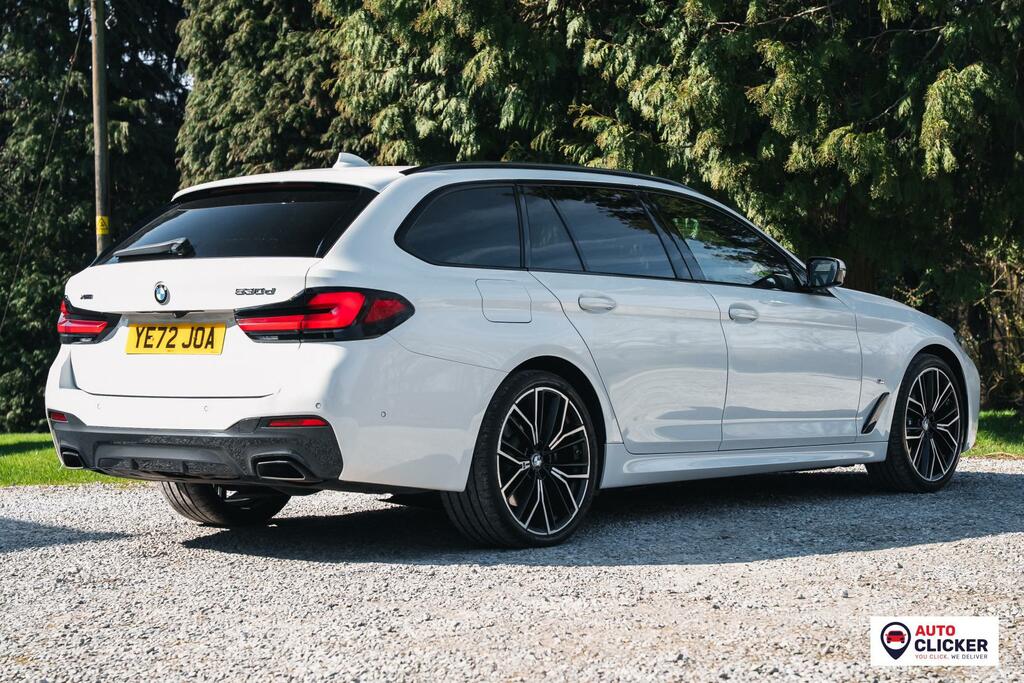 BMW 5 Series 3.0 530D Mht M Sport Touring Hybrid Ste YE72JOA White #3