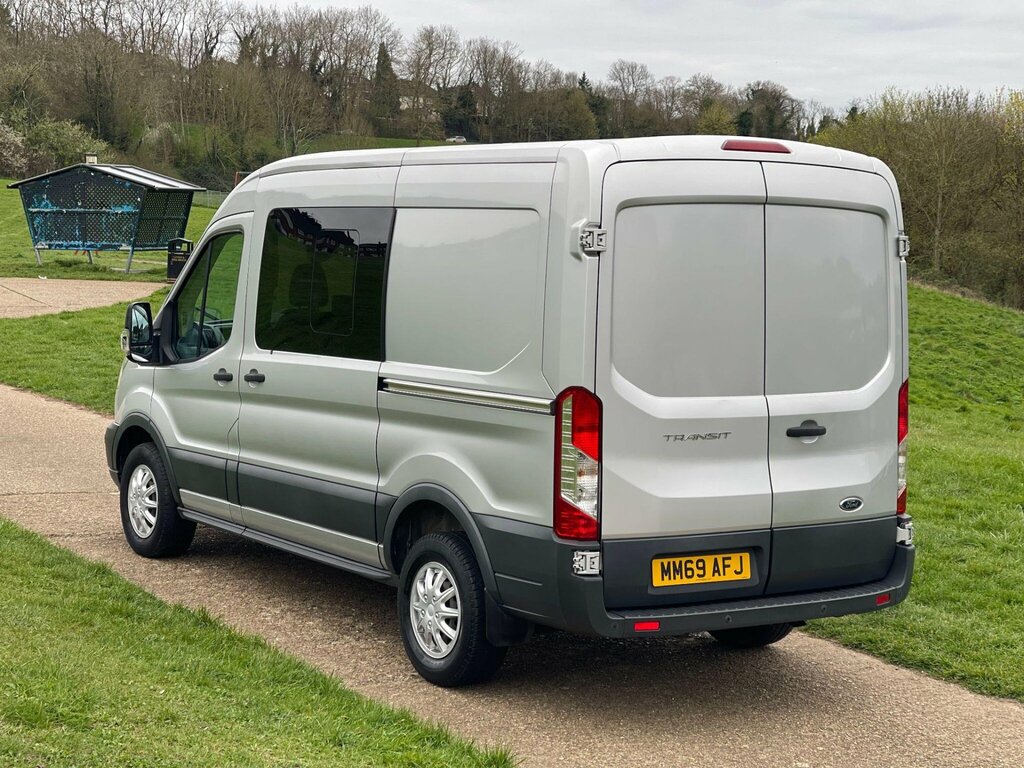 Ford Transit Custom 2.0 350 Ecoblue Crew Van Fwd L2 H2 Euro 6 6Dr MM69AFJ Silver #6