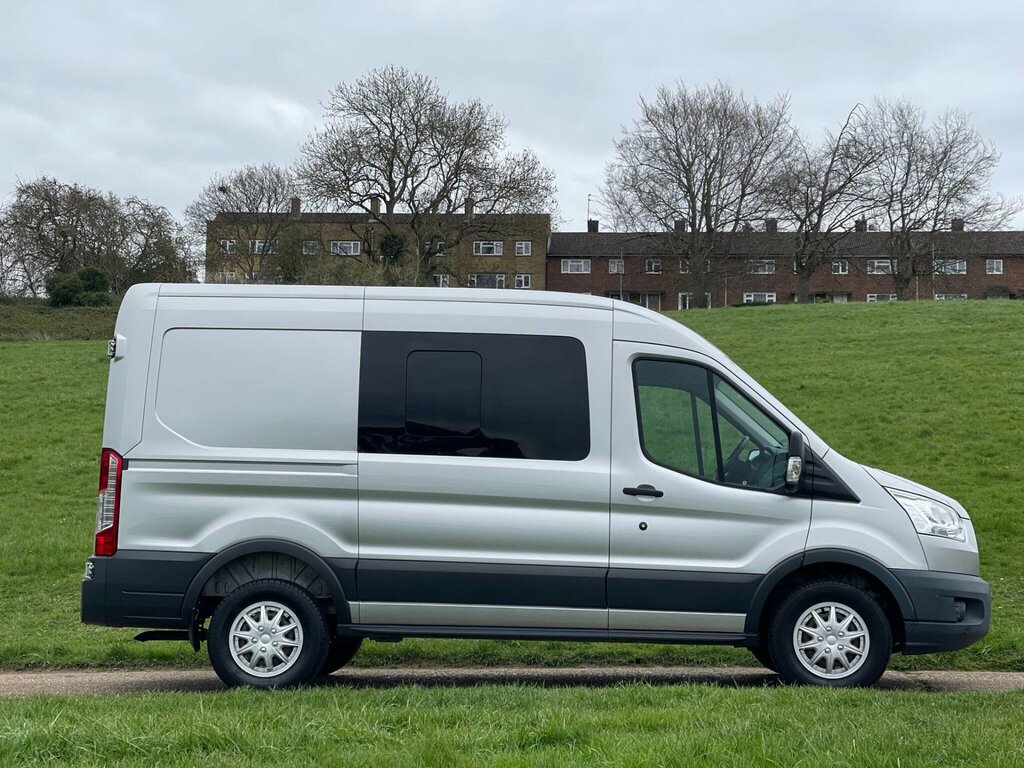 Ford Transit Custom 2.0 350 Ecoblue Crew Van Fwd L2 H2 Euro 6 6Dr MM69AFJ Silver #3