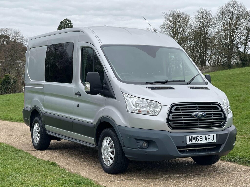Ford Transit Custom 2.0 350 Ecoblue Crew Van Fwd L2 H2 Euro 6 6Dr MM69AFJ Silver #2
