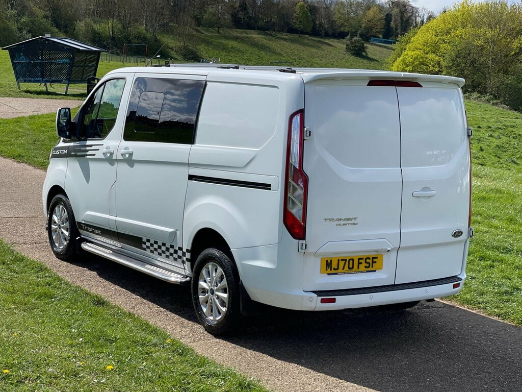 Ford Transit Custom 2.0 300 Ecoblue Limited Crew Van Double Cab Di MJ70FSF White #6