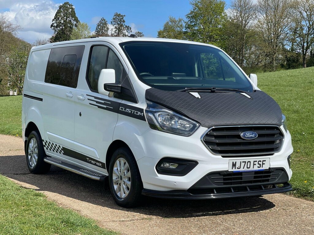 Ford Transit Custom 2.0 300 Ecoblue Limited Crew Van Double Cab Di MJ70FSF White #2