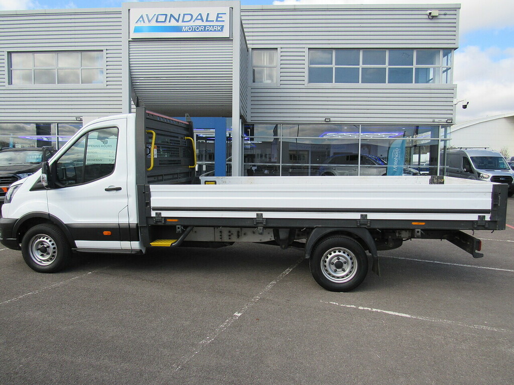 Ford Transit Custom 350 Ecoblue Leader L4 Xlwb Rwd Dropside 2.0 Ch BW23YBD White #2
