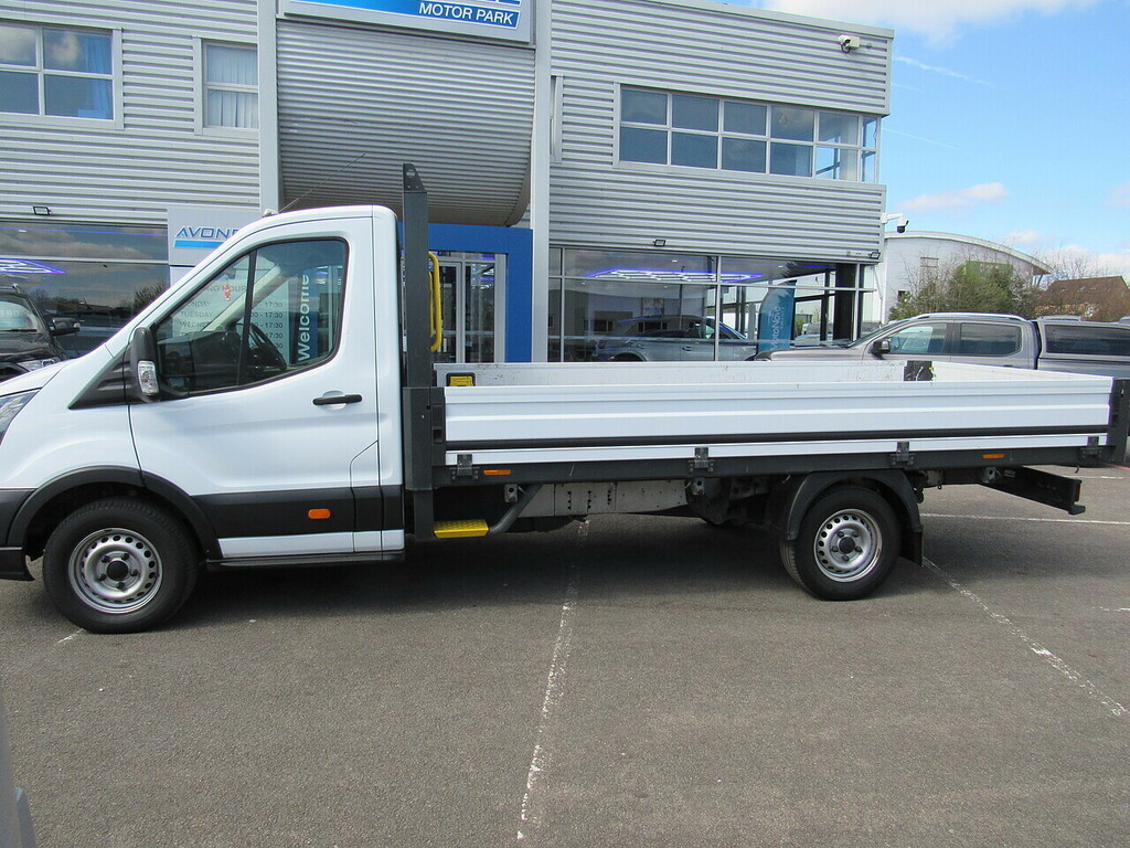 Ford Transit Custom 350 Ecoblue Leader L4 Xlwb Dropside Rwd 2.0 Ch BW23YCA White #3