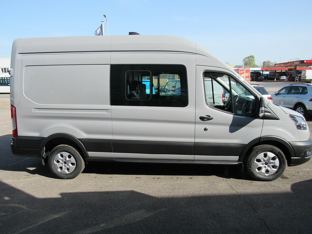Ford Transit Custom 350 Ecoblue Trend L3 H3 7 Seats Kombi Crew Van Lwb CE75YNL Grey #4
