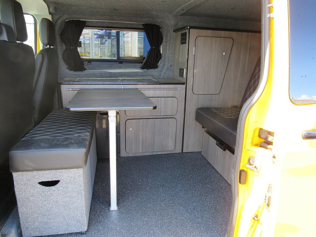 Ford Transit Custom 340 Ecoblue Yellow Euro 6 Camper Day Van With Bed LG72RCV Yellow #2