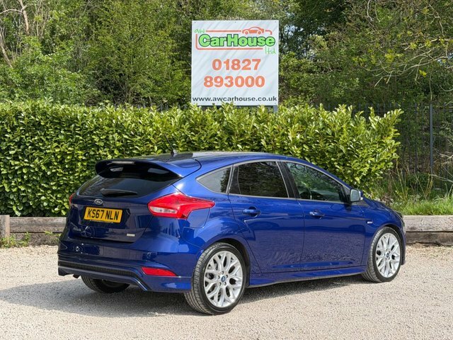 Ford Focus 1.0T Ecoboost St-line Hatchback KS67NLN Blue #2