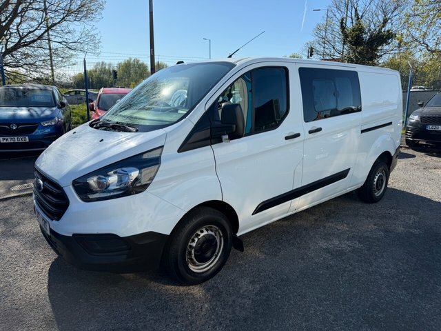 Ford Transit Custom 2021 2.0 300 Ecoblue Leader Crew Van Double Cab SK71YZE White #6