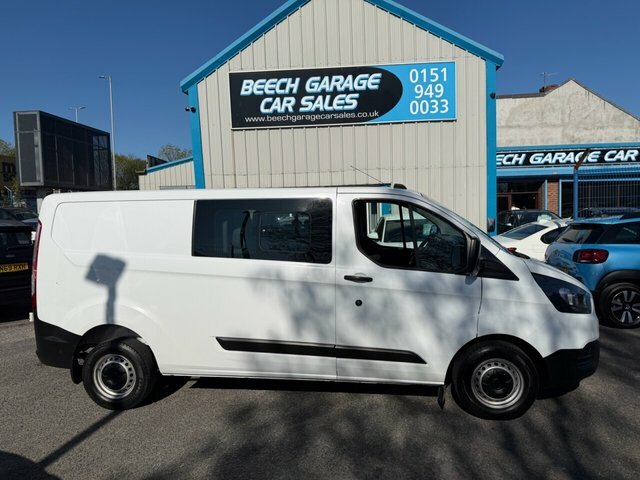 Ford Transit Custom 2021 2.0 300 Ecoblue Leader Crew Van Double Cab SK71YZE White #2