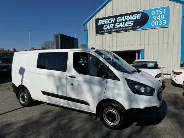 Ford Transit Custom 2021 2.0 300 Ecoblue Leader Crew Van Double Cab White