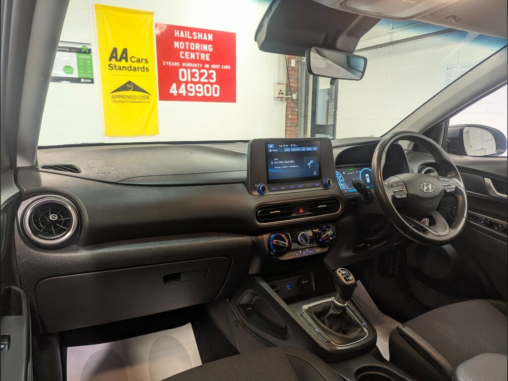 Hyundai Kona 1.0 T-gdi Mhev Se Connect Suv Hybrid Ma VE72OTW Grey #5