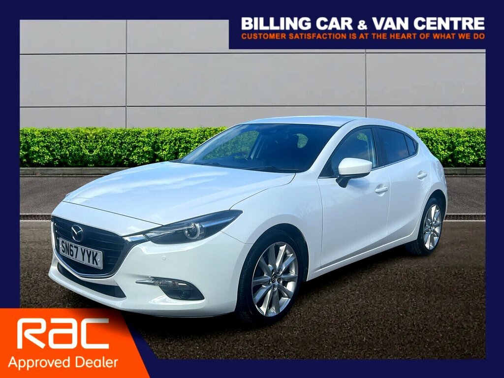 Mazda 3 2.0 Skyactiv-g Sport Nav Hatchback Manu SN67YYK White #2