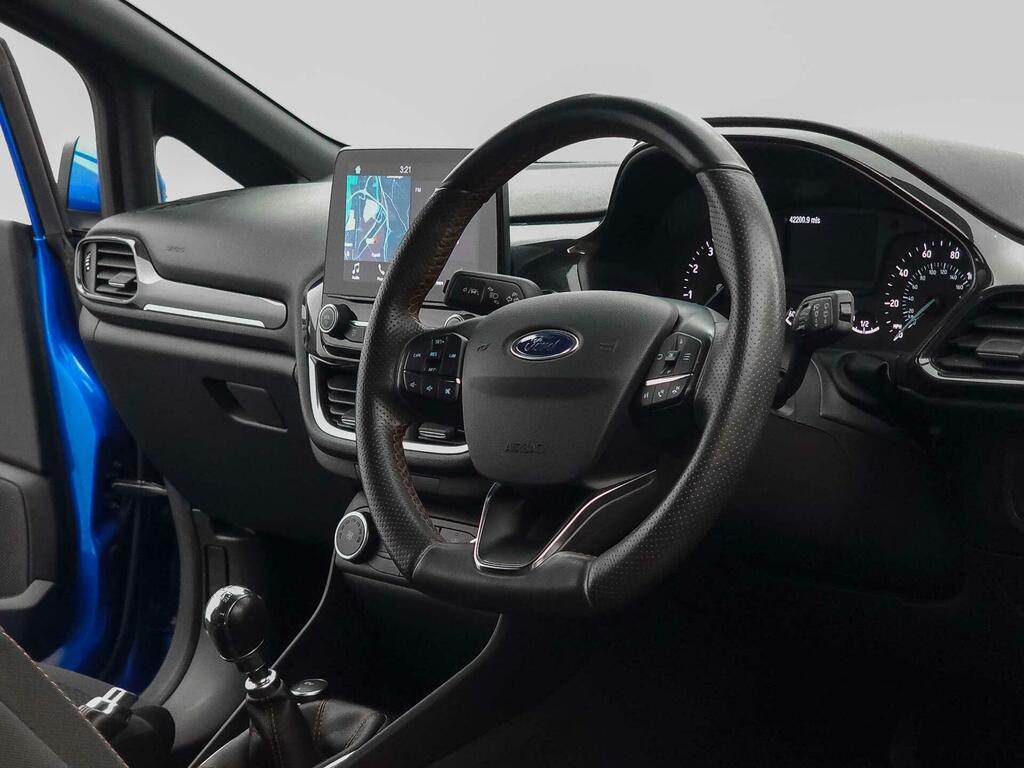 Ford Fiesta 1.0T Ecoboost St-line Euro 6 Ss CK69OMW Blue #3