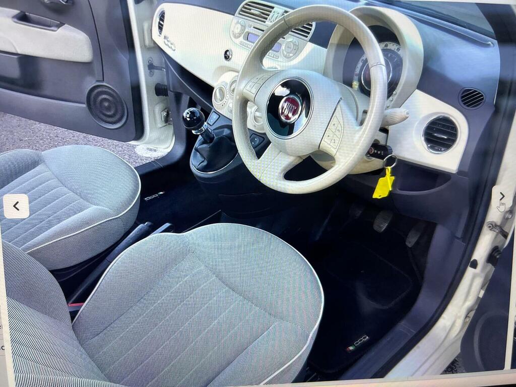 Fiat 500 Hatchback 1.2 Lounge Euro 4 201362 YA62GDO White #3