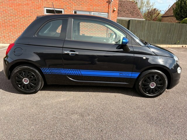 Fiat 500 2015 1.2 Pop Hatchback Euro 6 S NU65ULJ Black #5