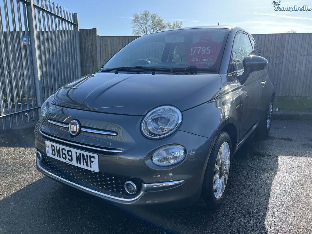 Fiat 500 Hatchback 1.2 1.2 69Hp Lounge 2020 BW69WNF Grey #2