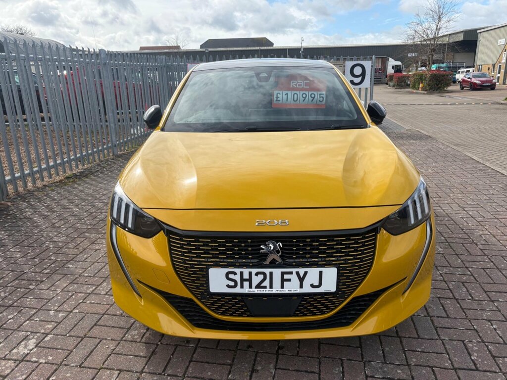 Peugeot e-208 50Kwh Gt Premium SH21FYJ Yellow #2