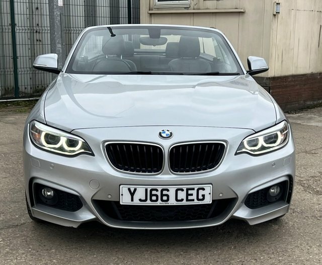 BMW 2 Series 2.0 220D M Sport Convertible Euro YJ66CEG Silver #6