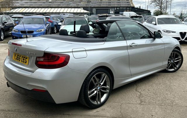 BMW 2 Series 2.0 220D M Sport Convertible Euro YJ66CEG Silver #4