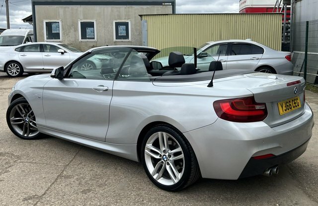 BMW 2 Series 2.0 220D M Sport Convertible Euro YJ66CEG Silver #5