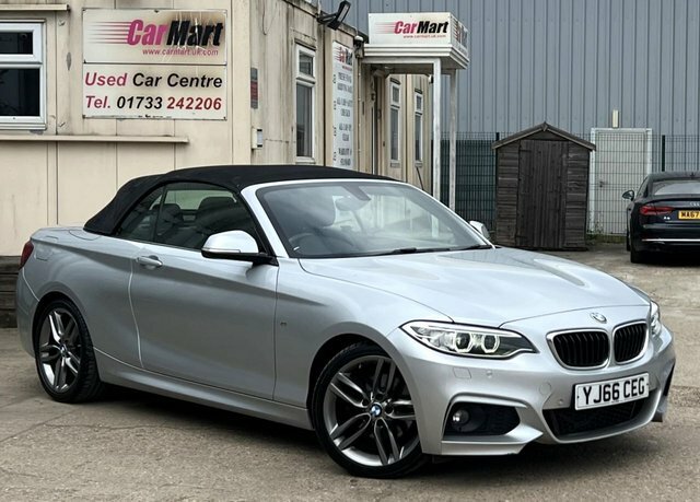 BMW 2 Series 2.0 220D M Sport Convertible Euro YJ66CEG Silver #2