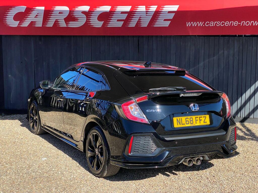 Honda Civic Hatchback 1.5 Vtec Turbo Gpf Sport Euro 6 Ss Black #4