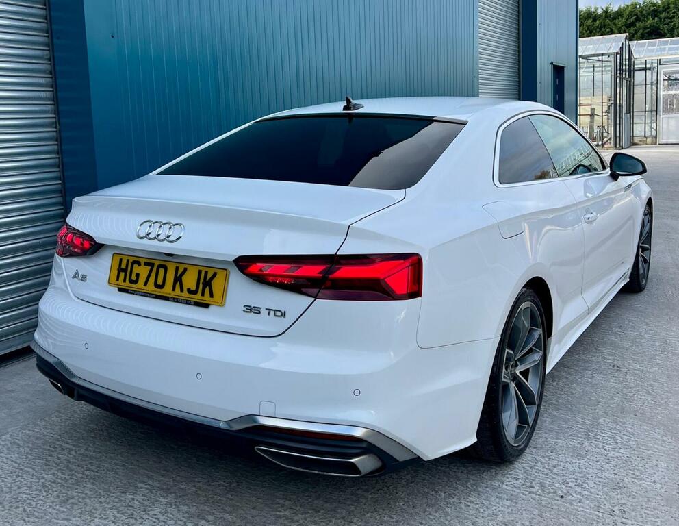 Audi A5 Coupe 2.0 Tdi 35 S Line S Tronic Euro 6 Ss HG70KJK White #6