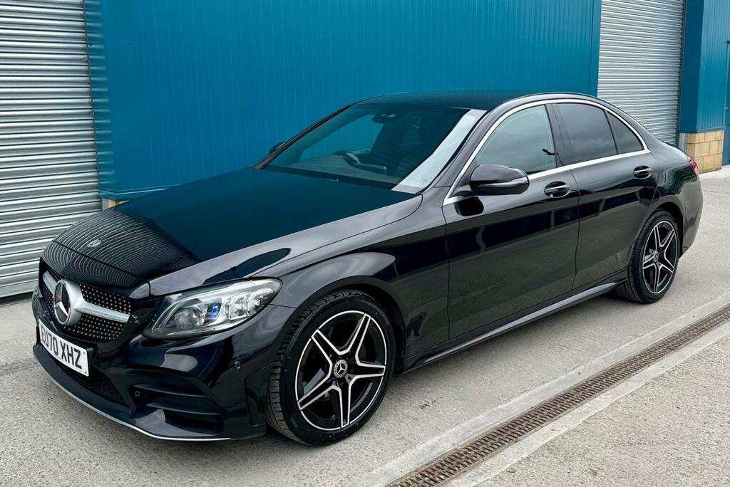 Mercedes-Benz C Class Saloon 1.6 C200d Amg Line Edition Premium G-tron EU70XHZ Black #2