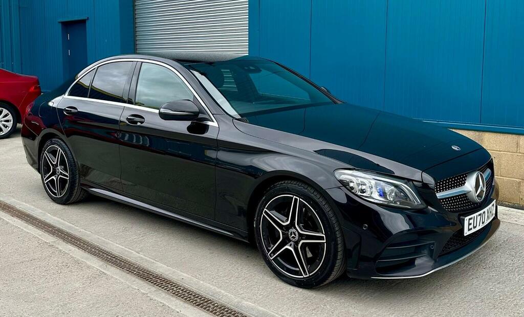 Mercedes-Benz C Class Saloon 1.6 C200d Amg Line Edition Premium G-tron EU70XHZ Black #4