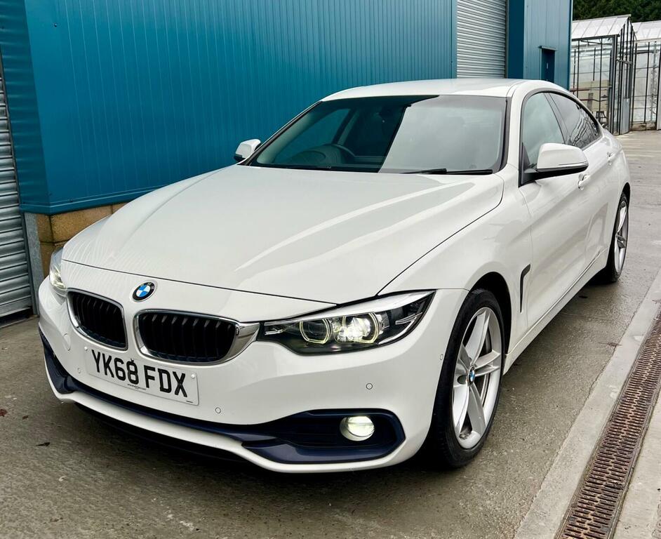 BMW 4 Series Gran Coupe Hatchback 2.0 420D Sport Euro 6 Ss 201868 YK68FDX White #3