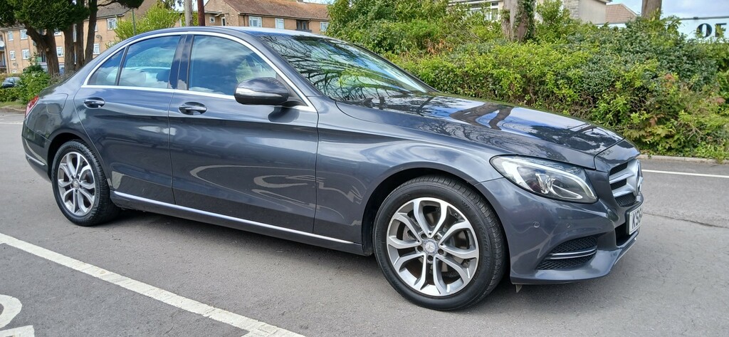 Mercedes-Benz C Class Saloon 1.6 C200 Bluetec Sport 2014 KS64GUJ Grey #2