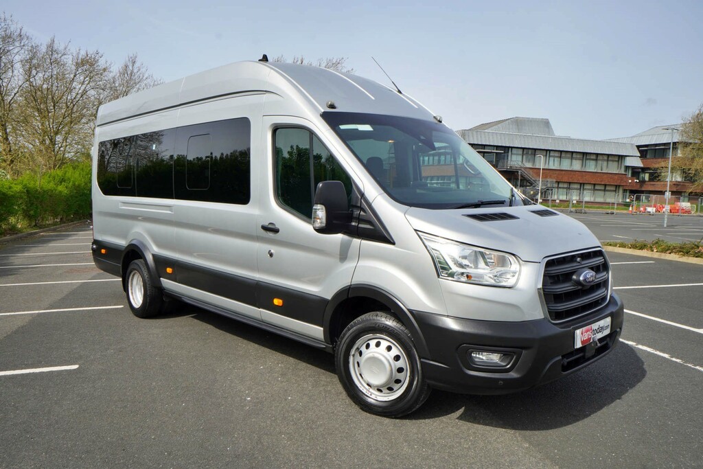 Ford Transit Custom 460 Leader Ecoblue 17 Seat Air Con HV22UJL Silver #2