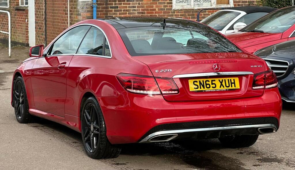 Mercedes-Benz E Class Coupe 2.1 E220d Bluetec Amg Line Premium G-troni SN65XUH Red #6