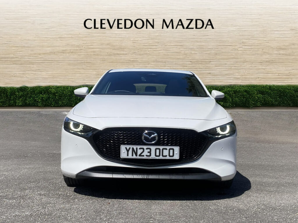 Mazda 3 2.0 E-skyactiv-x Mhev Exclusive-line Hatchback YN73OCO White #6