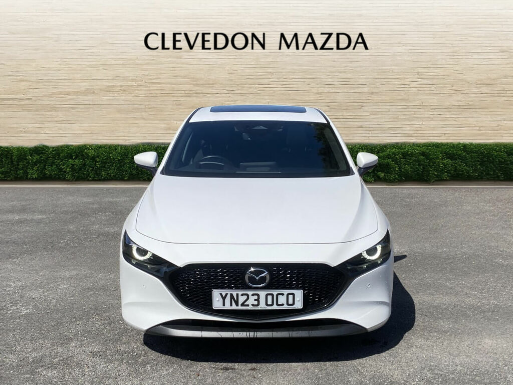 Mazda 3 2.0 E-skyactiv-x Mhev Exclusive-line Hatchback YN73OCO White #2