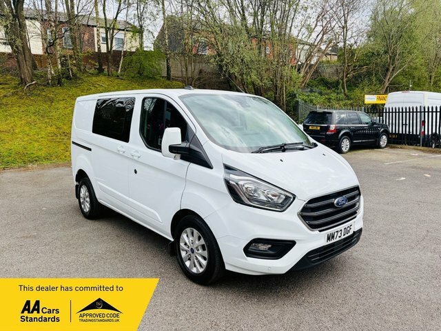 Ford Transit Custom 2023 2.0 300 Ecoblue Limited Crew Van Double Cab 5 White