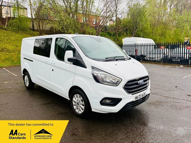 Ford Transit Custom 2022 2.0 300 Ecoblue Limited Crew Van Double Cab 5 White
