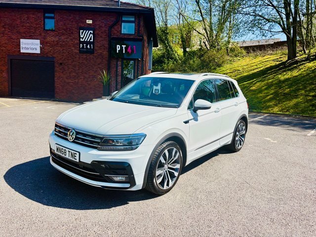 Volkswagen Tiguan 2018 2.0 Tdi R-line Suv Dsg Euro 6 Ss WN68TNE White #3