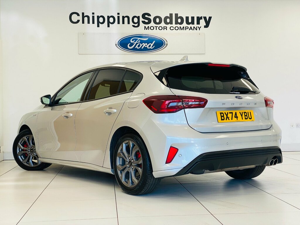 Ford Focus Ecoboost Mhev St-line Hatchback Hybrid BX74YBU Silver #2