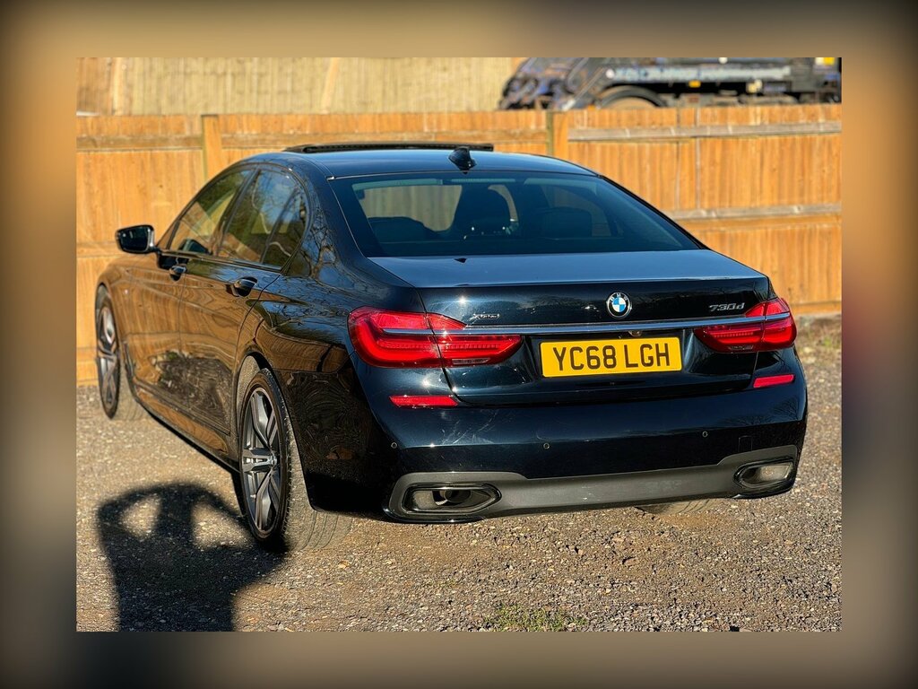 BMW 7 Series 3.0 730D M Sport Xdrive Euro 6 Ss YC68LGH Black #4
