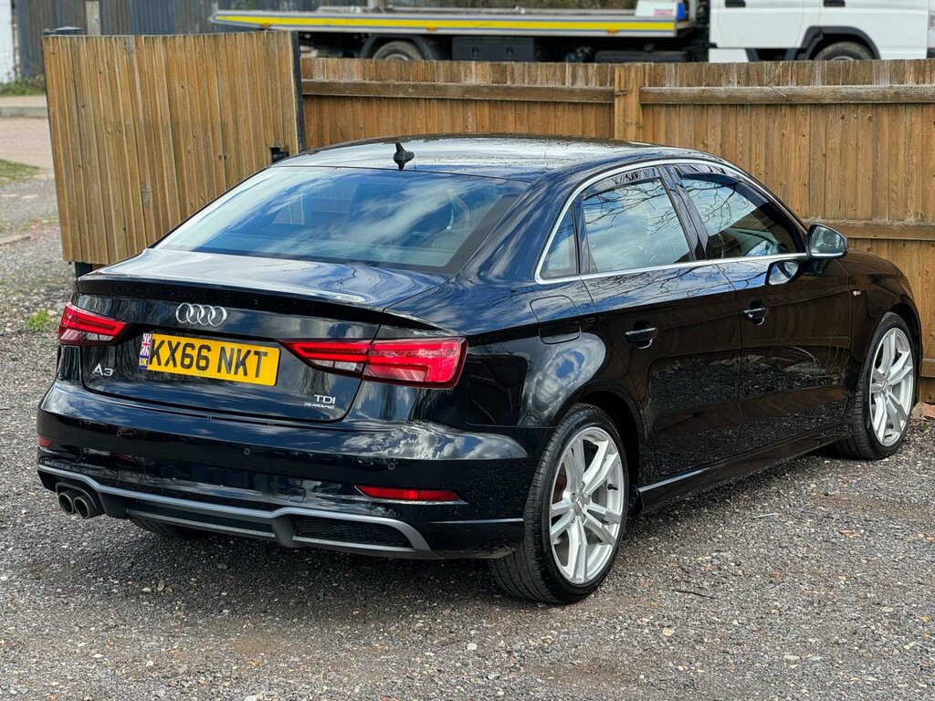Audi A3 2.0 Tdi S Line Quattro Euro 6 Ss KX66NKT Black #3