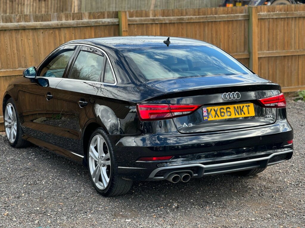 Audi A3 2.0 Tdi S Line Quattro Euro 6 Ss KX66NKT Black #4